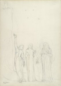 Dante, Virgile et Caton, illustration de la Divine Comédie de Dante Alighieri, 1824-27